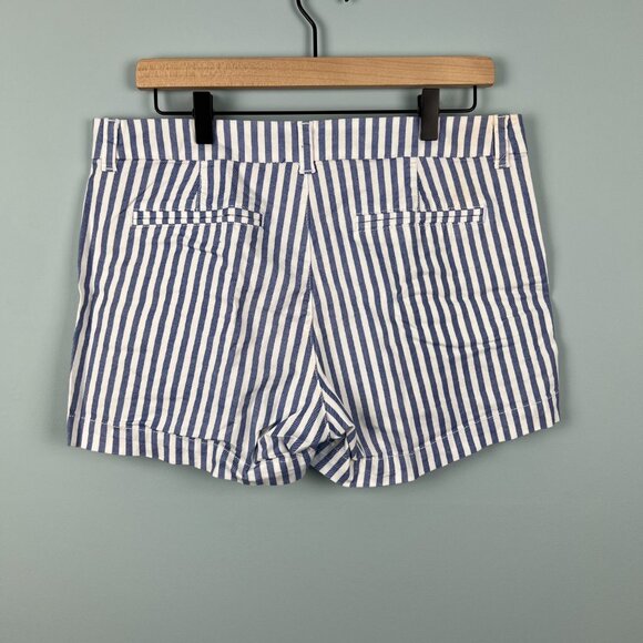 Old Navy Women's Everyday Short 3" Blue and White Stripe Size 10 - Picture 4 of 6